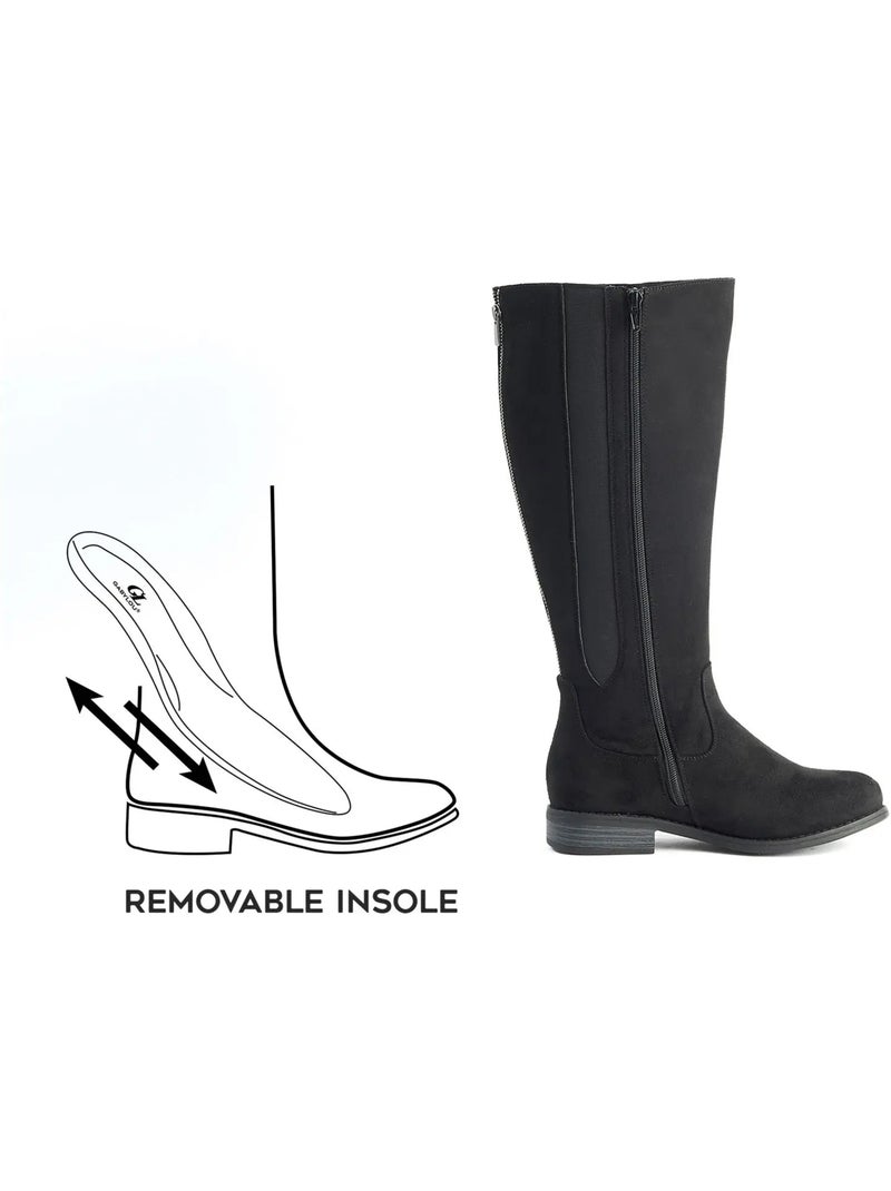 Bottes mollets larges xl - aiyana Noir - Kiabi