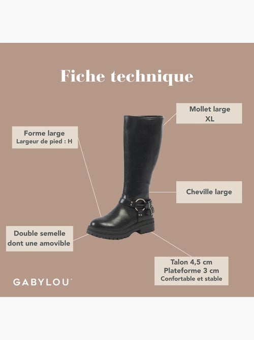 Bottes mollets larges xl - angelina - Kiabi