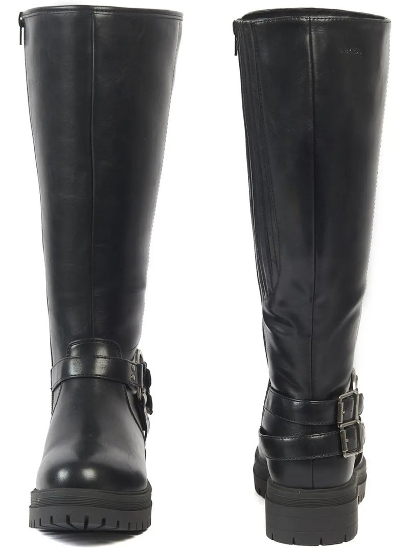 Bottes mollets larges xl - angelina Noir - Kiabi