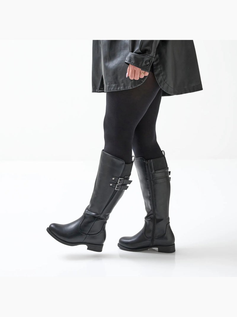 Bottes mollets larges XL - Banana Noir - Kiabi