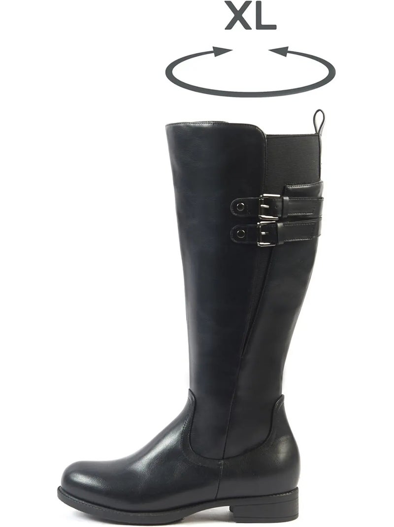 Bottes mollets larges XL - Banana Noir - Kiabi