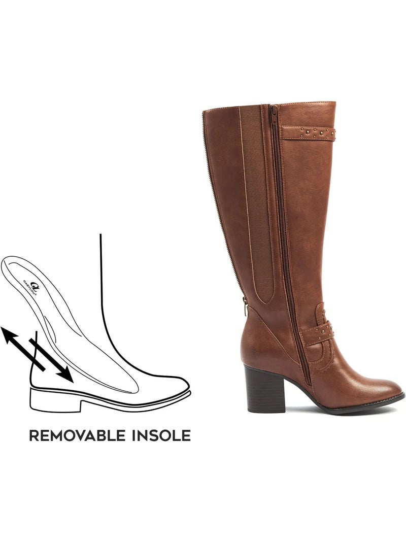 Bottes mollets larges XL - Chrystel Cognac - Kiabi