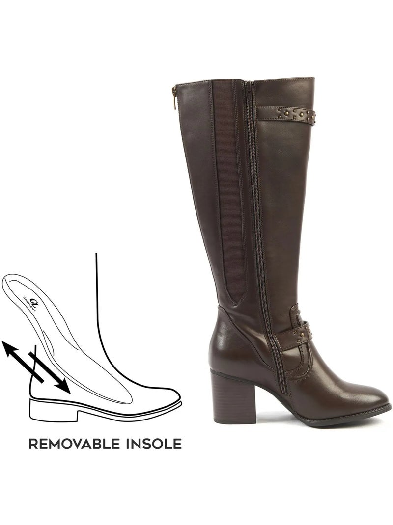 Bottes mollets larges XL - Chrystel Marron - Kiabi