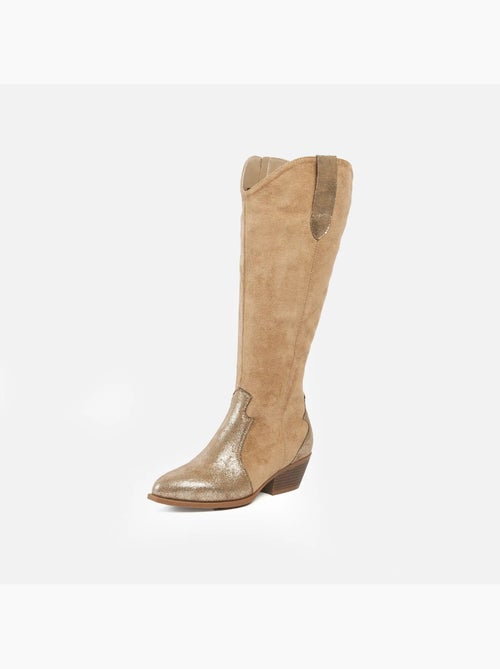 Bottes mollets larges xl - coconut - Kiabi Bottes mollets larges xl - coconut - Kiabi