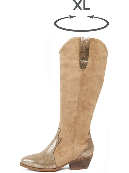 Bottes mollets larges xl - coconut - Kiabi Bottes mollets larges xl - coconut - Kiabi