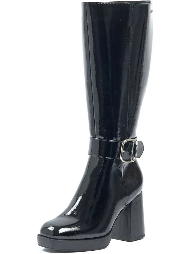 Bottes mollets larges XL - Nina Noir Multicolore - Kiabi