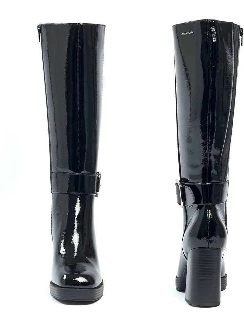 Bottes mollets larges XL - Nina Noir Multicolore - Kiabi