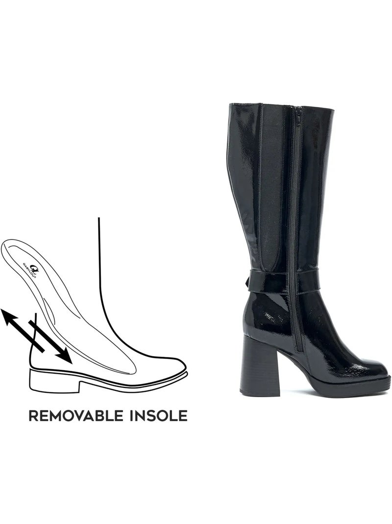 Bottes mollets larges xl - nina Noir Multicolore - Kiabi