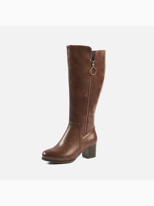 Bottes mollets larges XL - Pomelo - Kiabi
