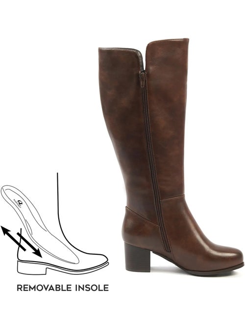 Bottes mollets larges XL - Pomelo - Kiabi