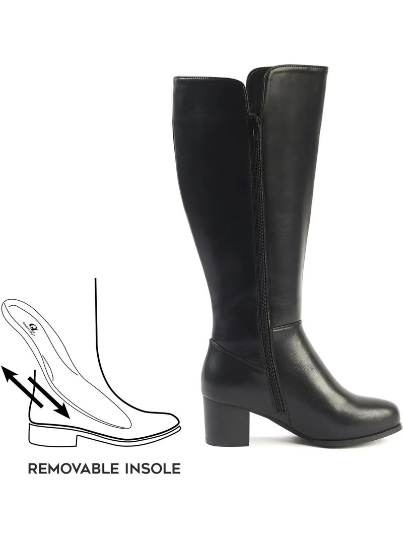 Bottes mollets larges xl - pomelo Noir - Kiabi