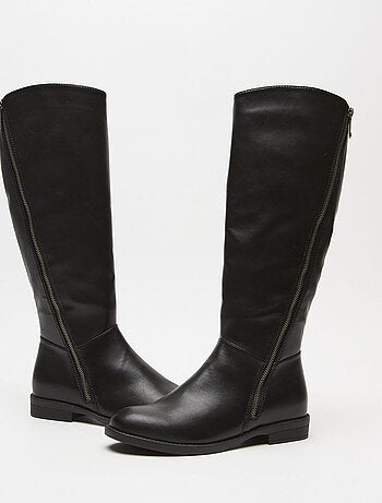 Bottes montantes avec fermeture éclair en similicuir BATA
