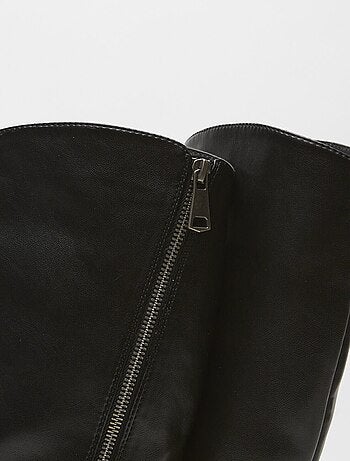 Bottes montantes avec fermeture éclair en similicuir BATA