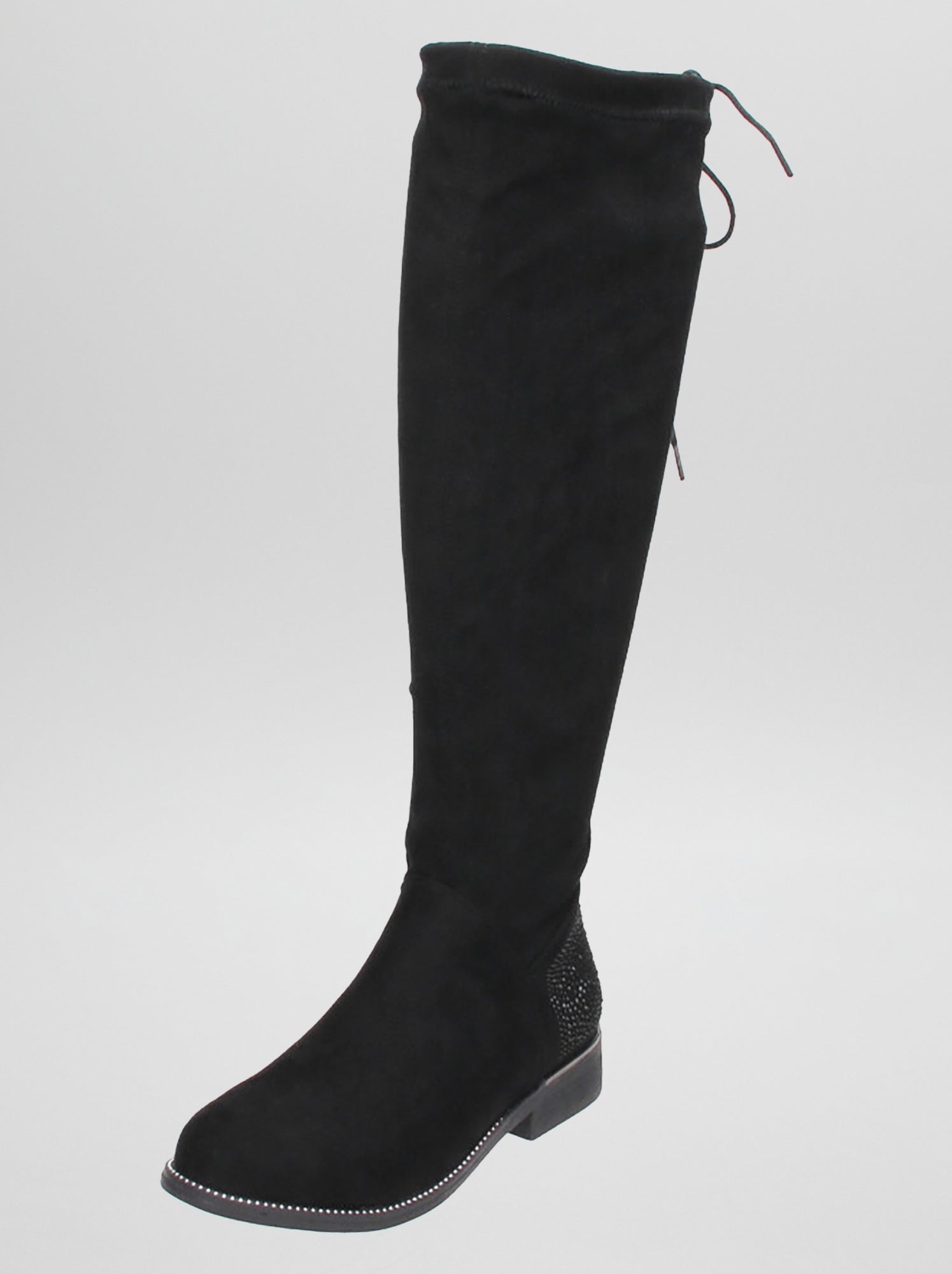 Bottes Montantes Femme En Daim – Talons Carrés, Mollet Large Froncé, Semelle Antidérapante – Mode Hiver 2025 Confortable - 13