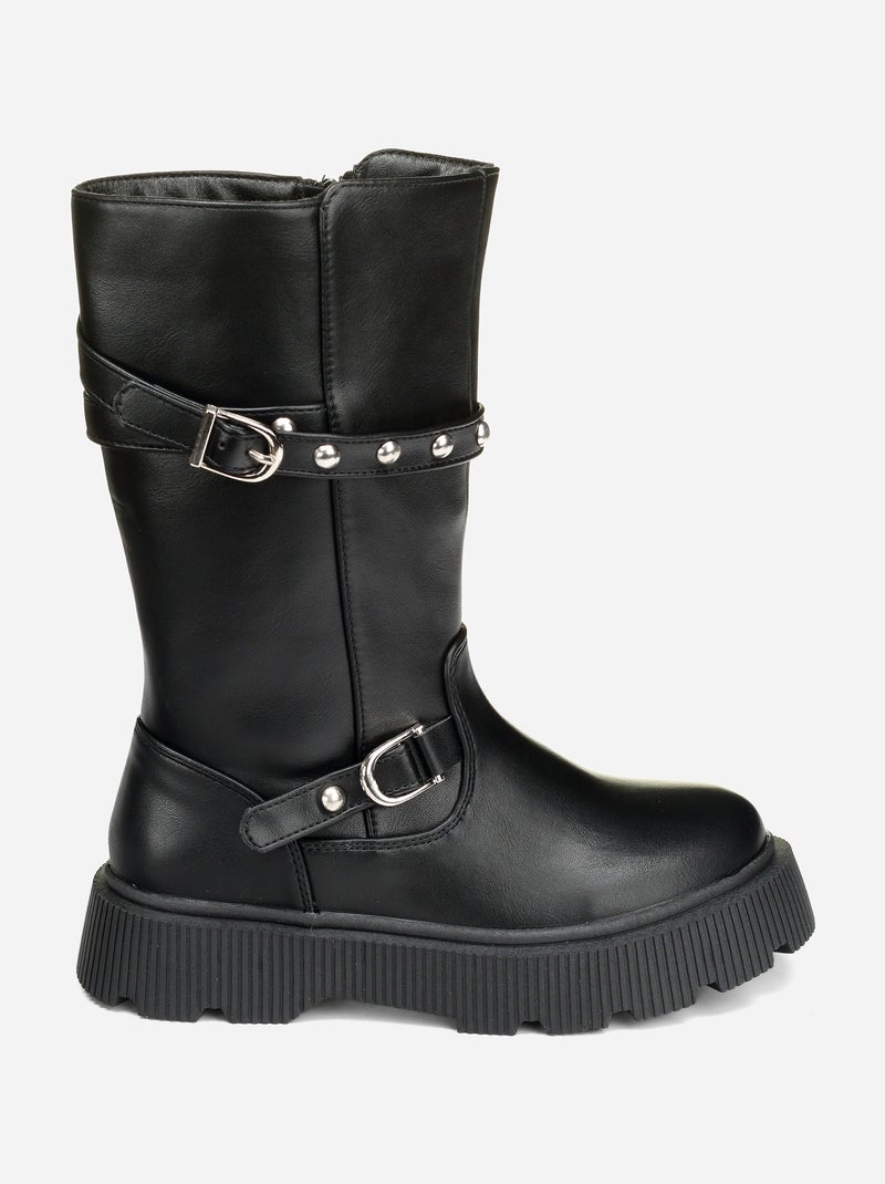 Bottes montantes Noir - Kiabi
