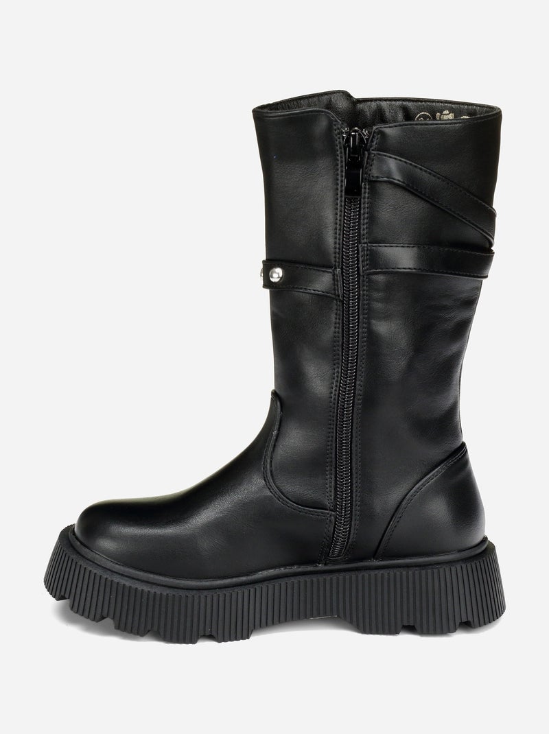 Bottes montantes Noir - Kiabi