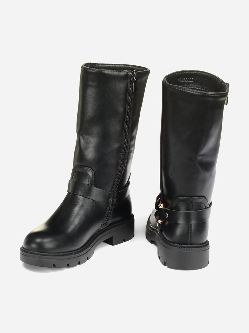 Bottes montantes Noir - Kiabi