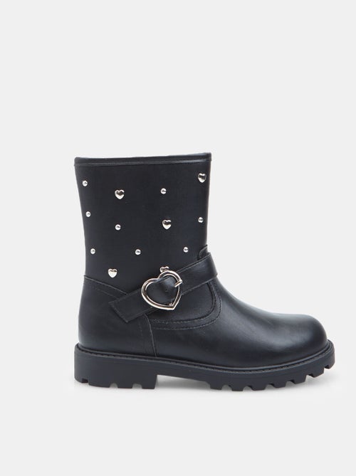 Bottes motard avec boucle et applications Bata - Kiabi