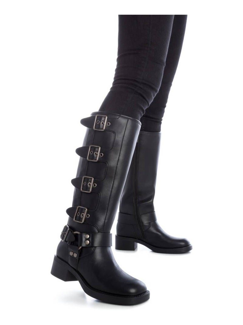 Bottes motardes pour femme Noir - Kiabi