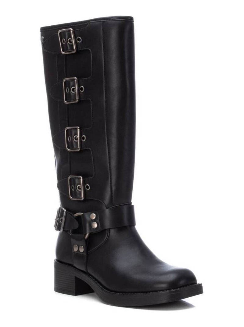 Bottes motardes pour femme Noir - Kiabi