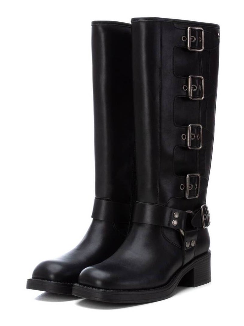 Bottes motardes pour femme Noir - Kiabi