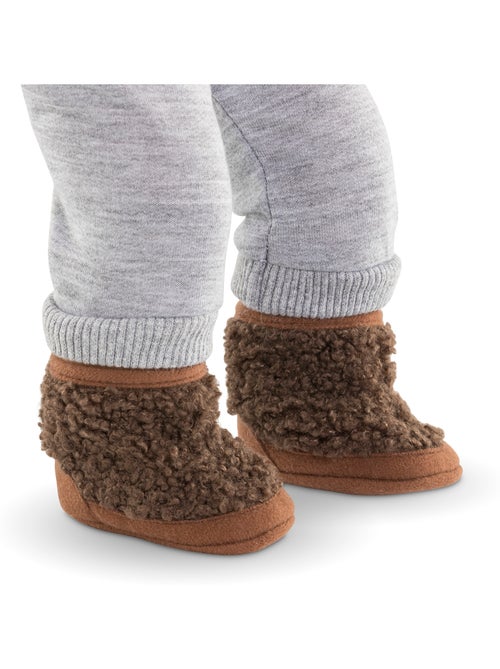Bottes Moumoute Marron pour poupon 36 cm - Kiabi
