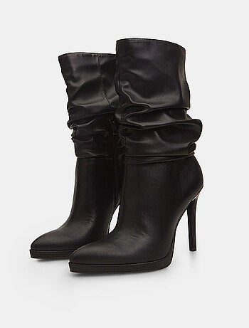 Bottes plissées avec talon aiguille BATA