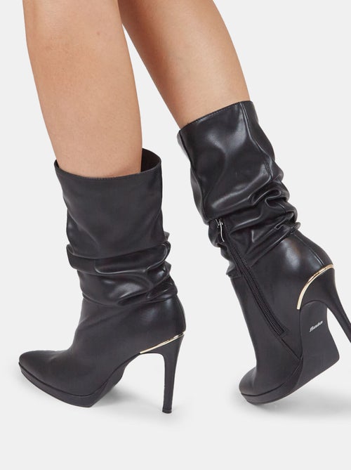 Bottes plissées avec talon aiguille BATA - Kiabi