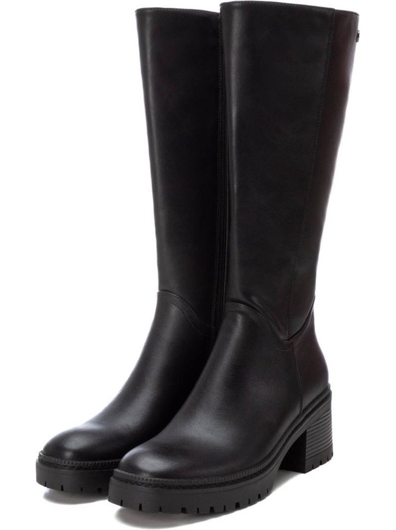 Bottes pour femme à talon large Noir - Kiabi