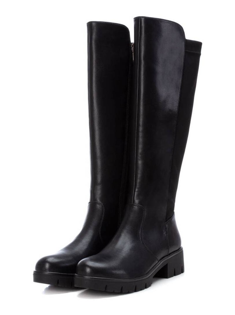 Bottes pour femme avec fermeture éclair Noir - Kiabi