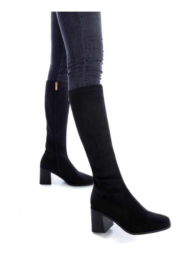 Bottes pour femme avec fermeture éclair Noir - Kiabi