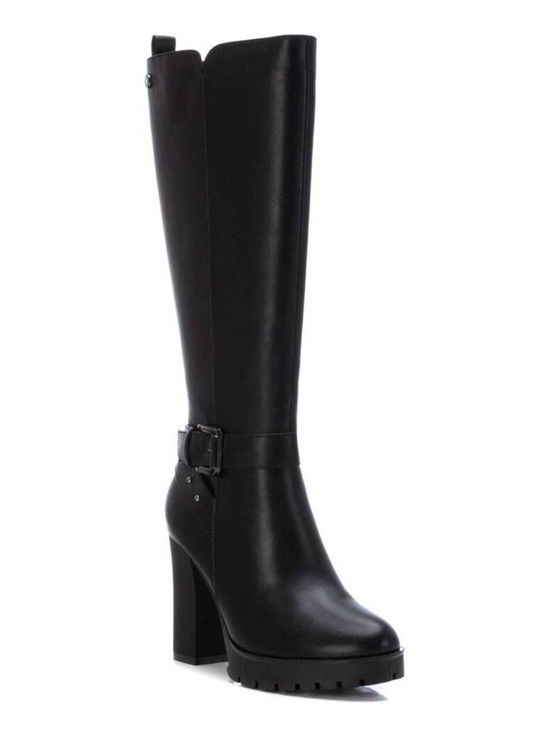 Bottes pour femme avec fermeture éclair Noir - Kiabi