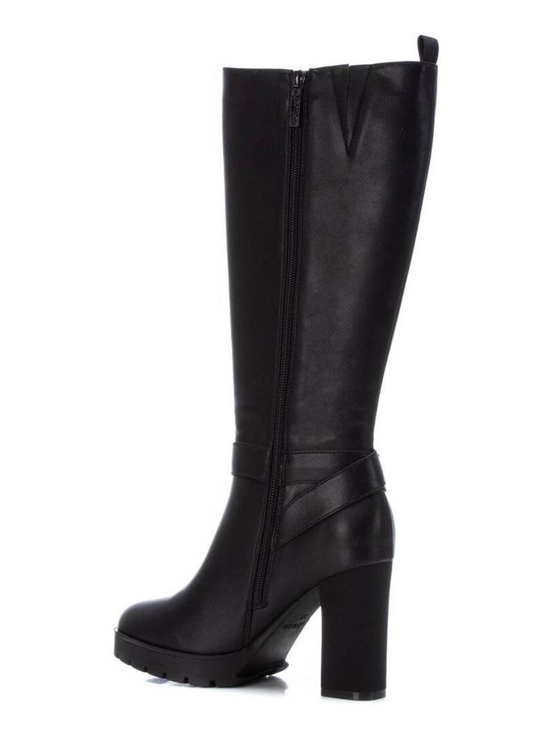 Bottes pour femme avec fermeture éclair Noir - Kiabi