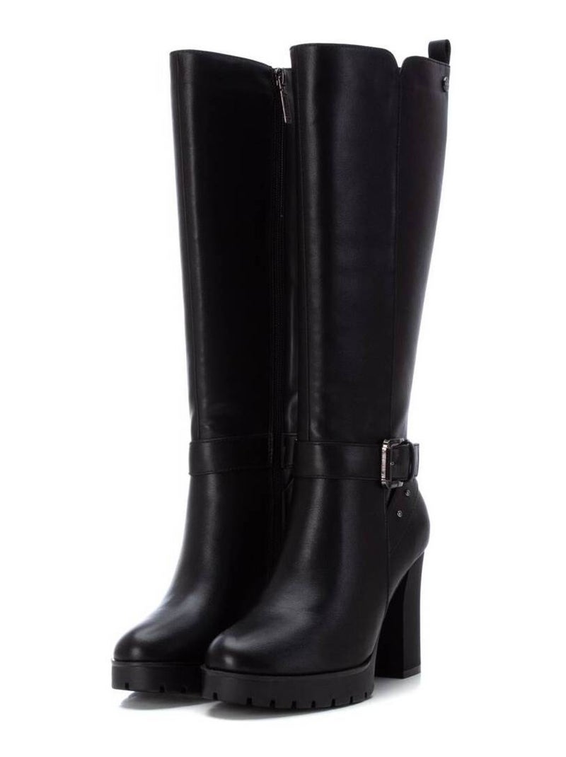 Bottes pour femme avec fermeture éclair Noir - Kiabi