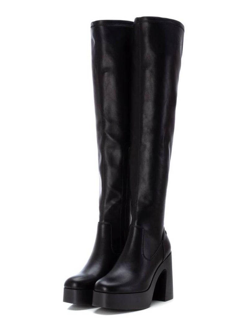 Bottes pour femme avec fermeture éclair Noir - Kiabi