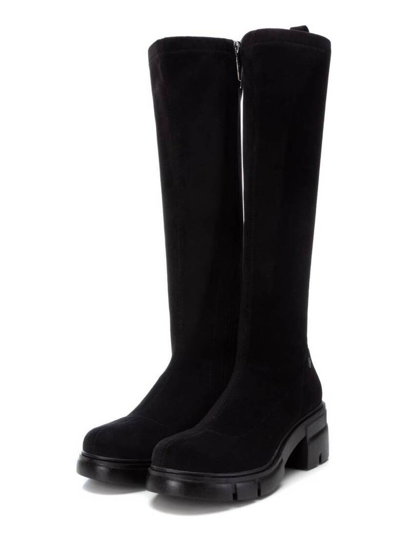 Bottes pour femme avec fermeture éclair Noir - Kiabi
