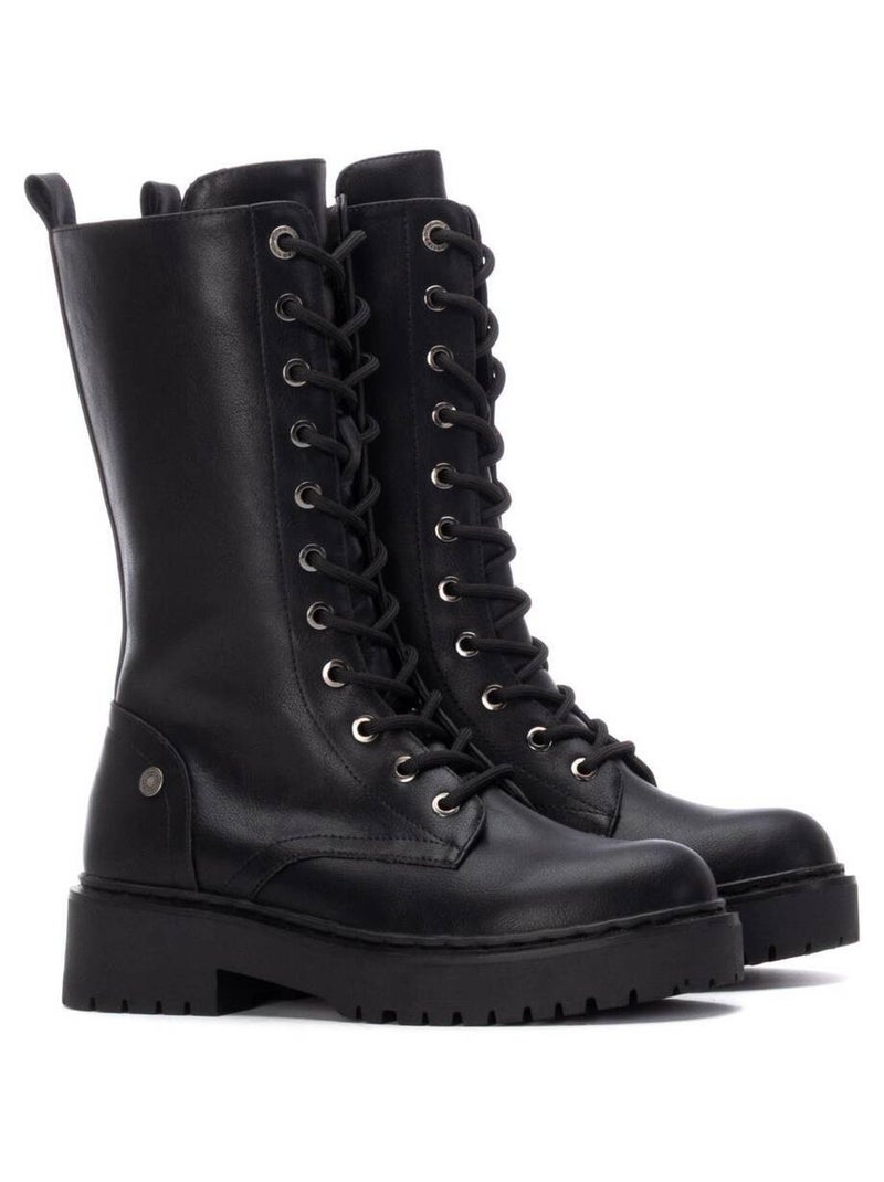 Bottes pour femme avec fermeture éclair Noir - Kiabi