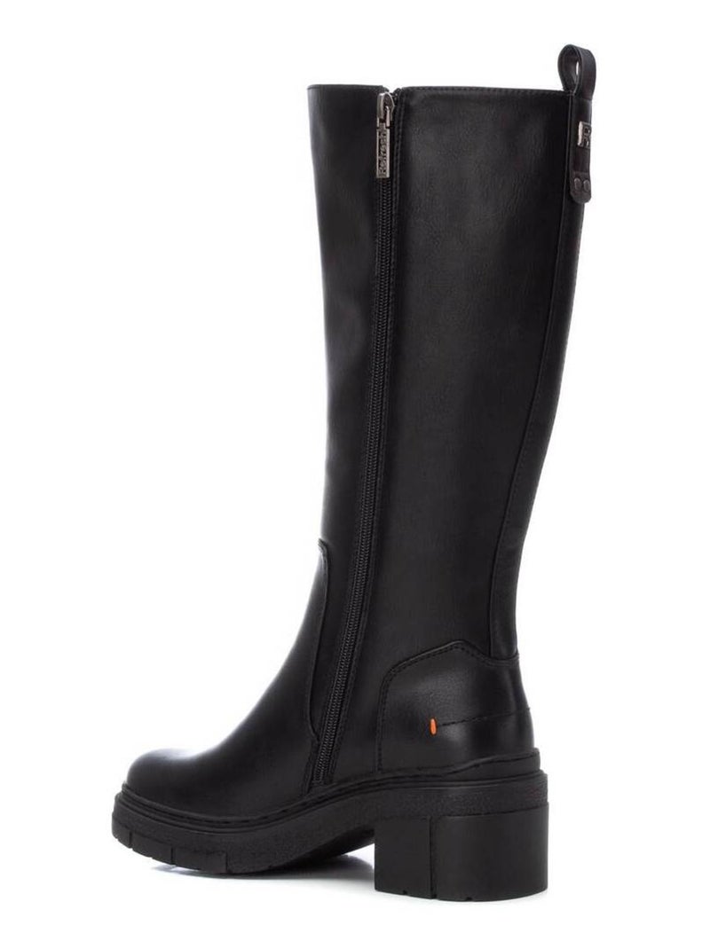 Bottes pour femme avec fermeture éclair Noir - Kiabi