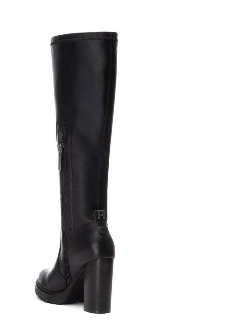 Bottes pour femme avec fermeture éclair Noir - Kiabi