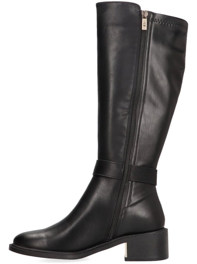 Bottes pour femme avec fermeture éclair Noir - Kiabi