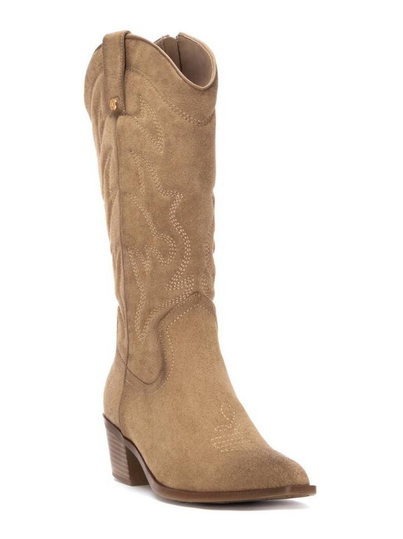 Bottes pour femme style cowboy Beige - Kiabi