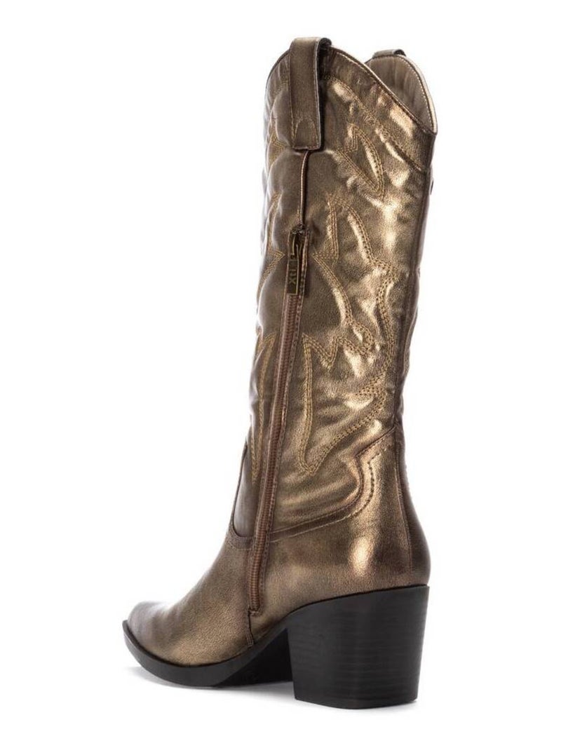 Bottes pour femme style cowboy Bronze - Kiabi