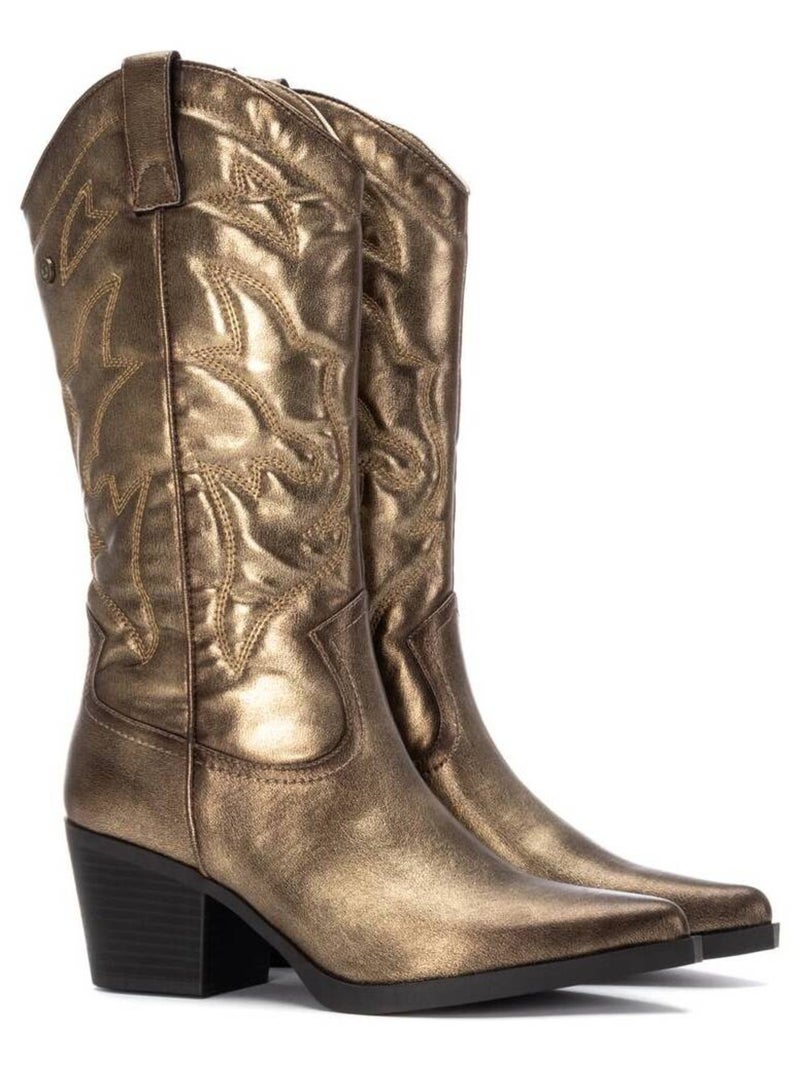 Bottes pour femme style cowboy Bronze - Kiabi