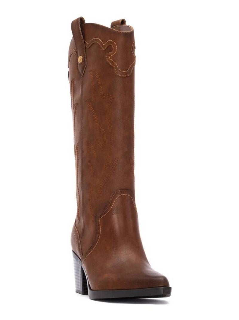 Bottes pour femme style cowboy Camel - Kiabi