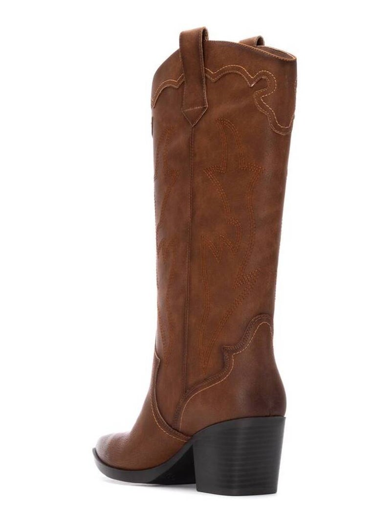 Bottes pour femme style cowboy Camel - Kiabi