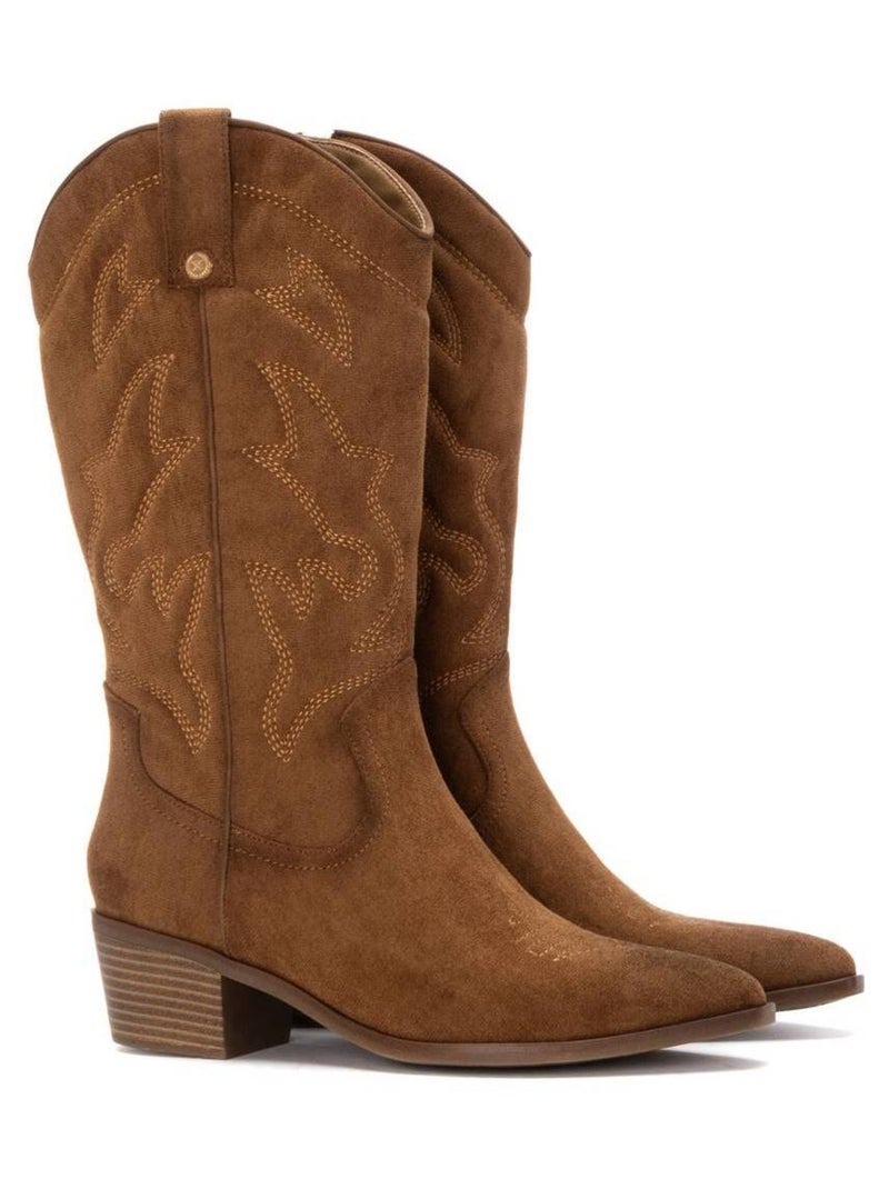 Bottes pour femme style cowboy Camel - Kiabi