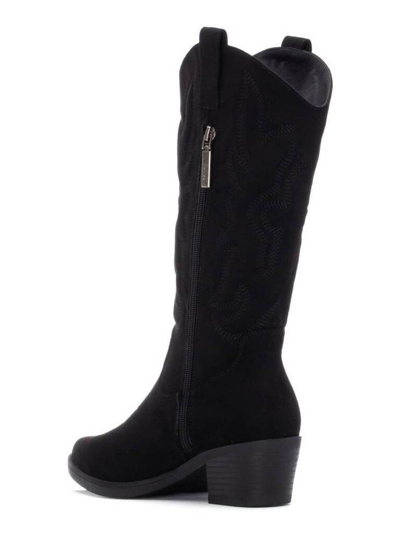 Bottes pour femme style cowboy Noir - Kiabi