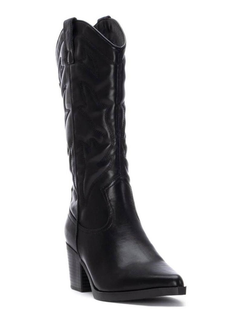 Bottes pour femme style cowboy Noir - Kiabi