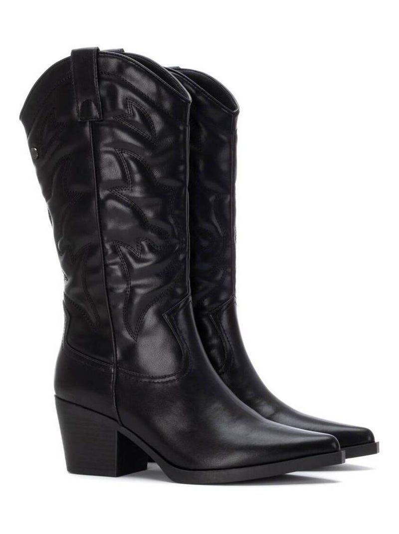 Bottes pour femme style cowboy Noir - Kiabi