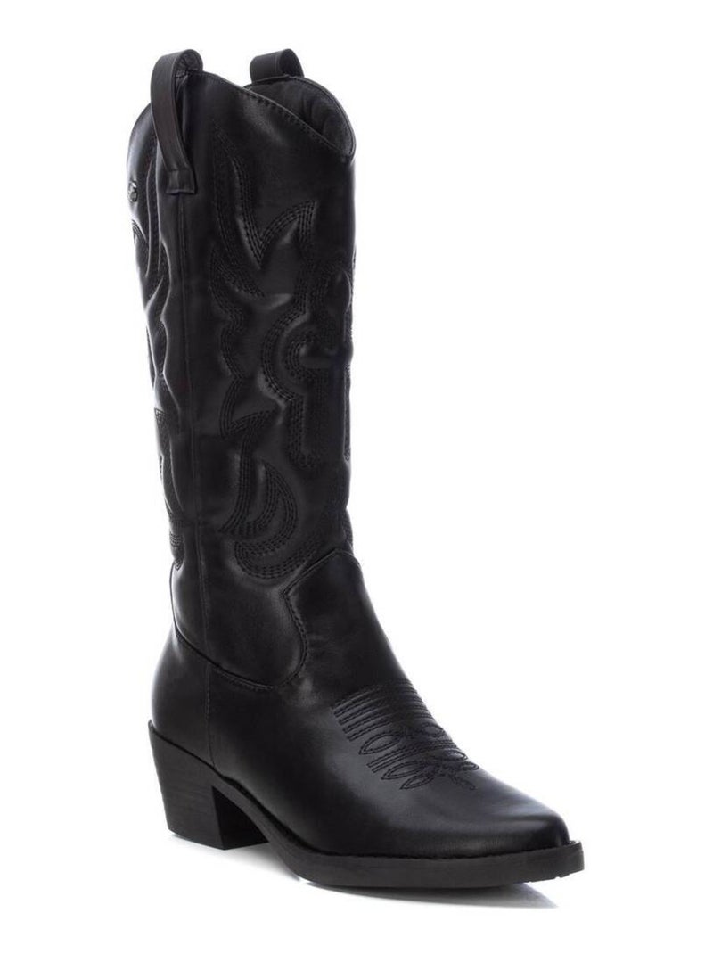 Bottes pour femme style cowboy Noir - Kiabi